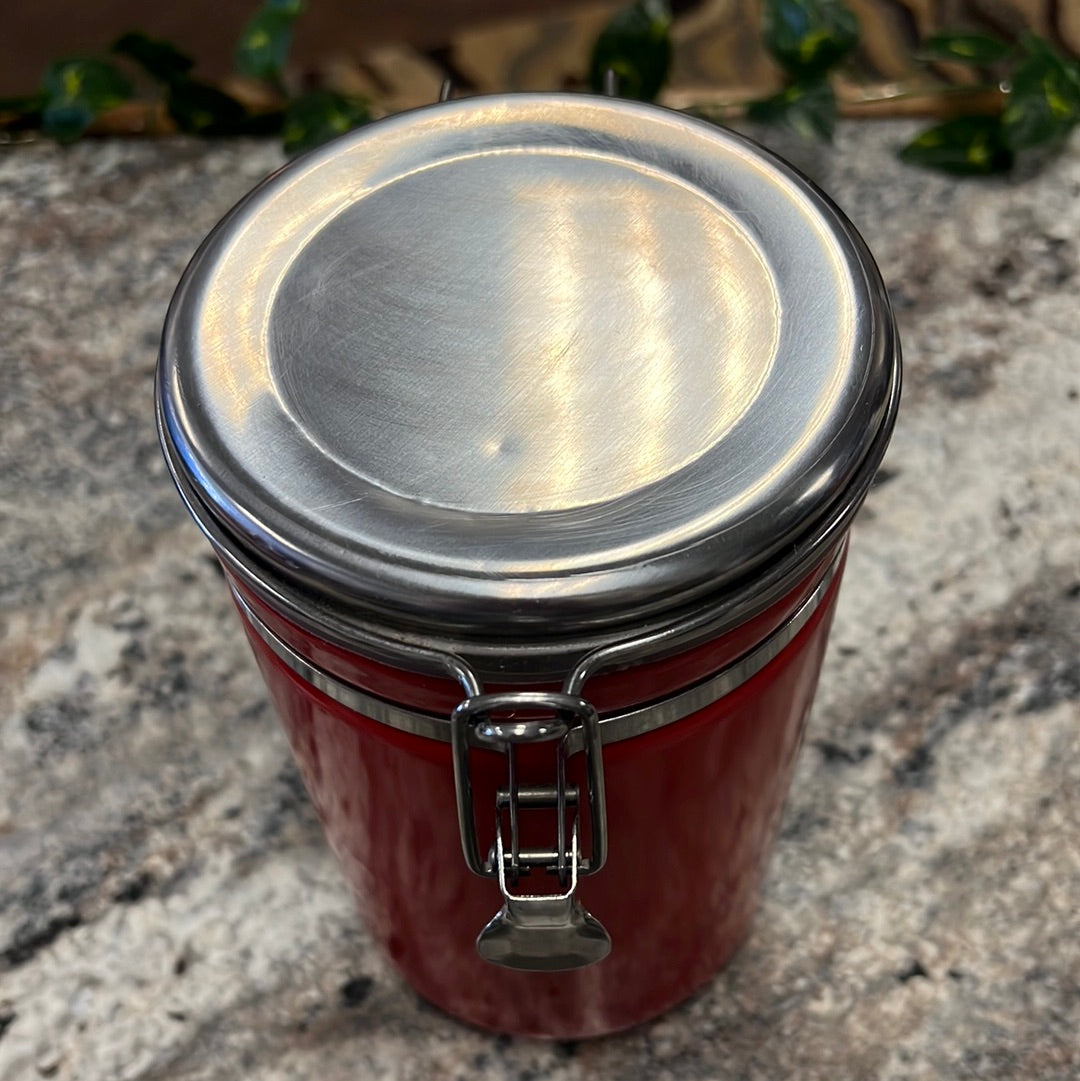 Large Red Canister