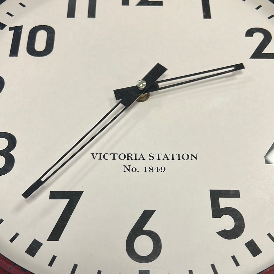 Rustic Red Clock