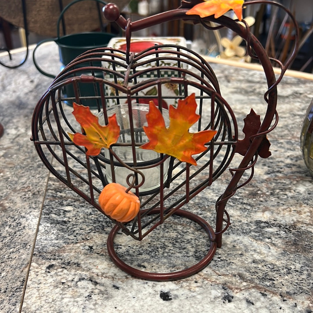 Fall Metal Candle Holder