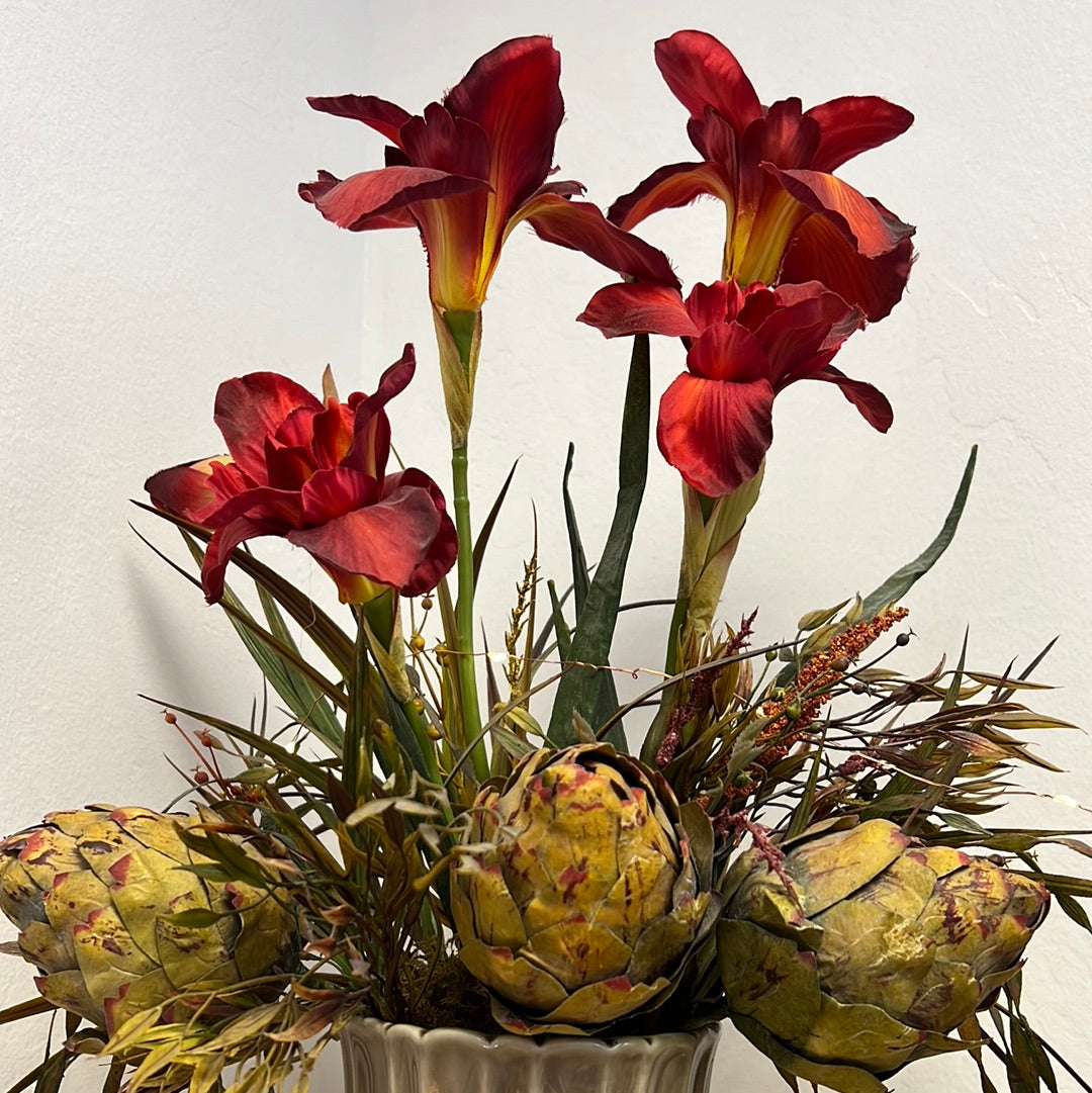 Flowers + Tan Vase