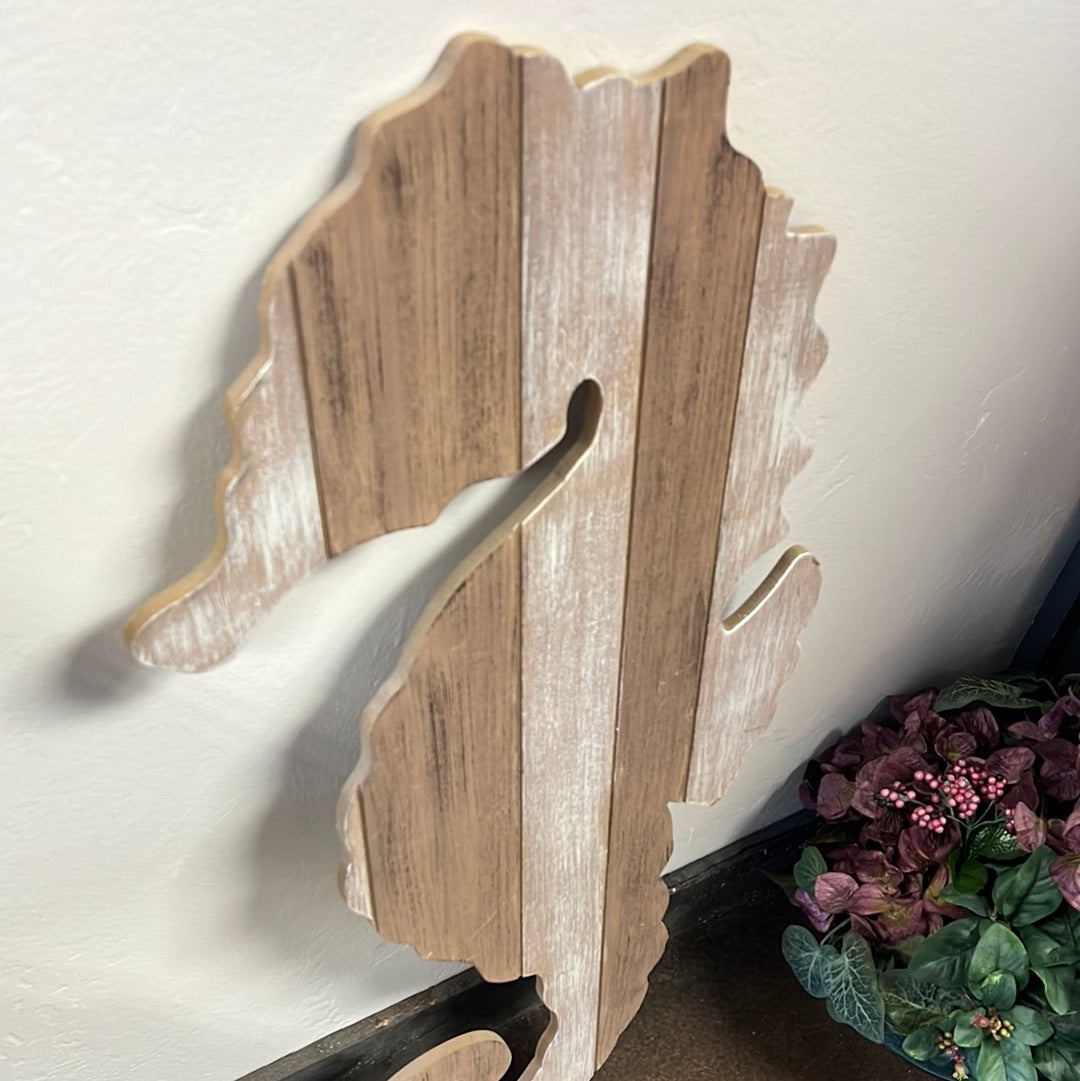 Wood Seahorse Decor