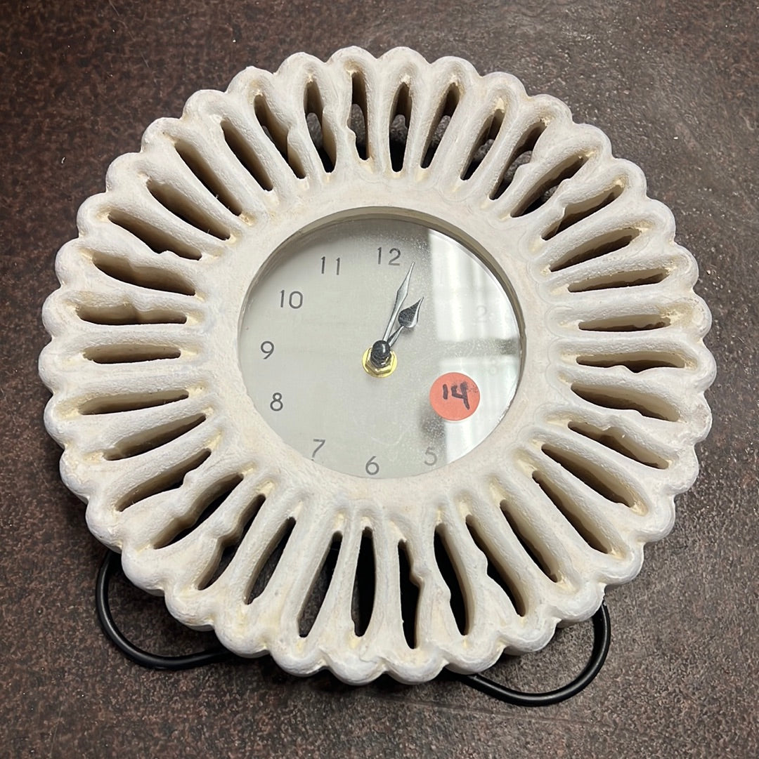Round White Clock