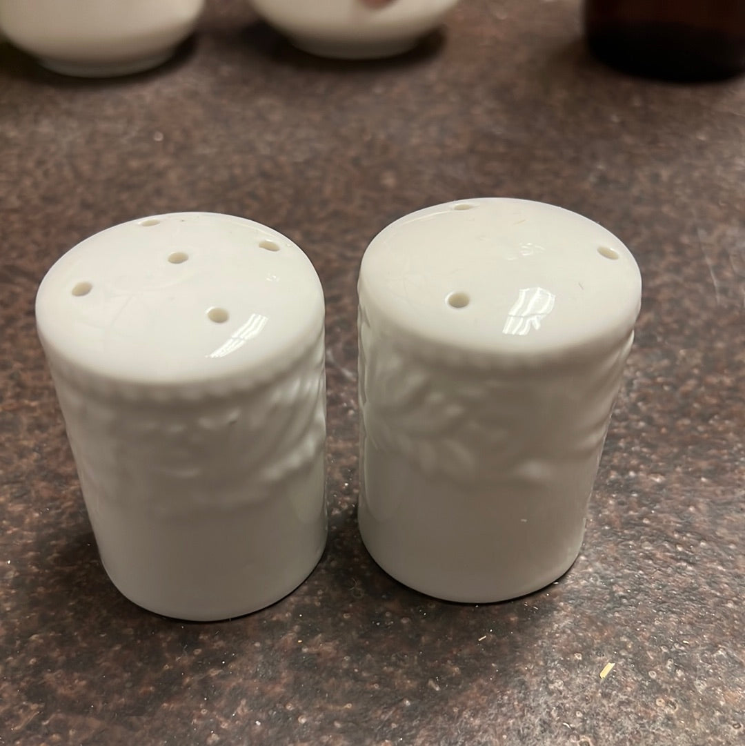 White Salt Shaker Set
