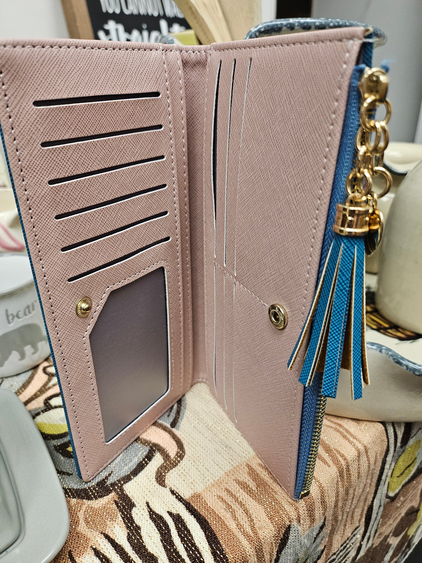 Blue wallet