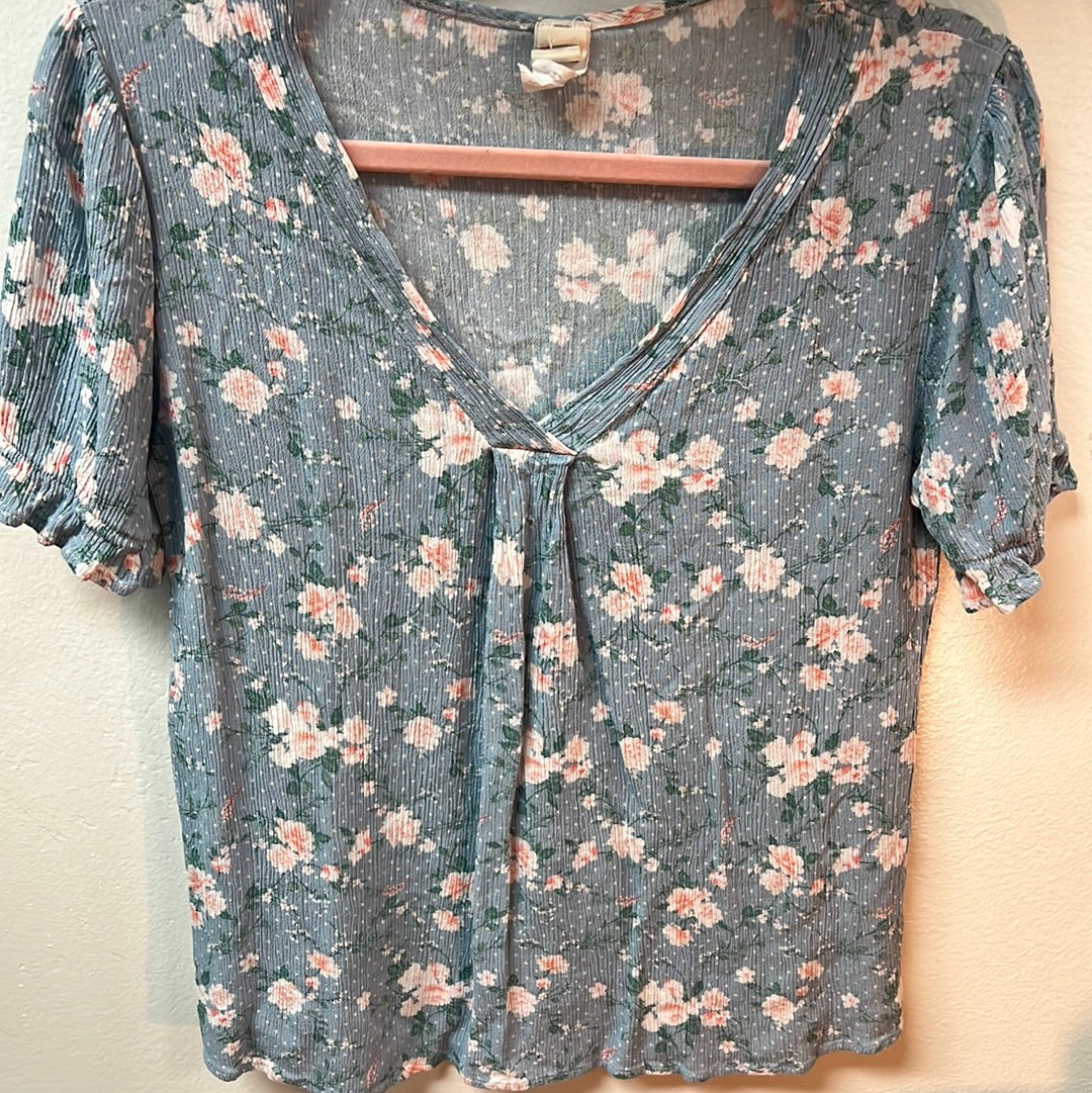 Ladies Floral Shirt M