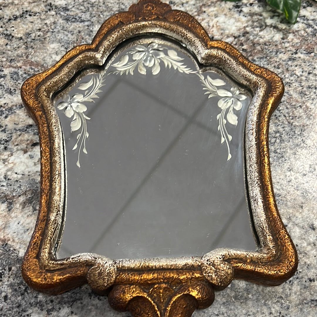 1960s Etched Mirror