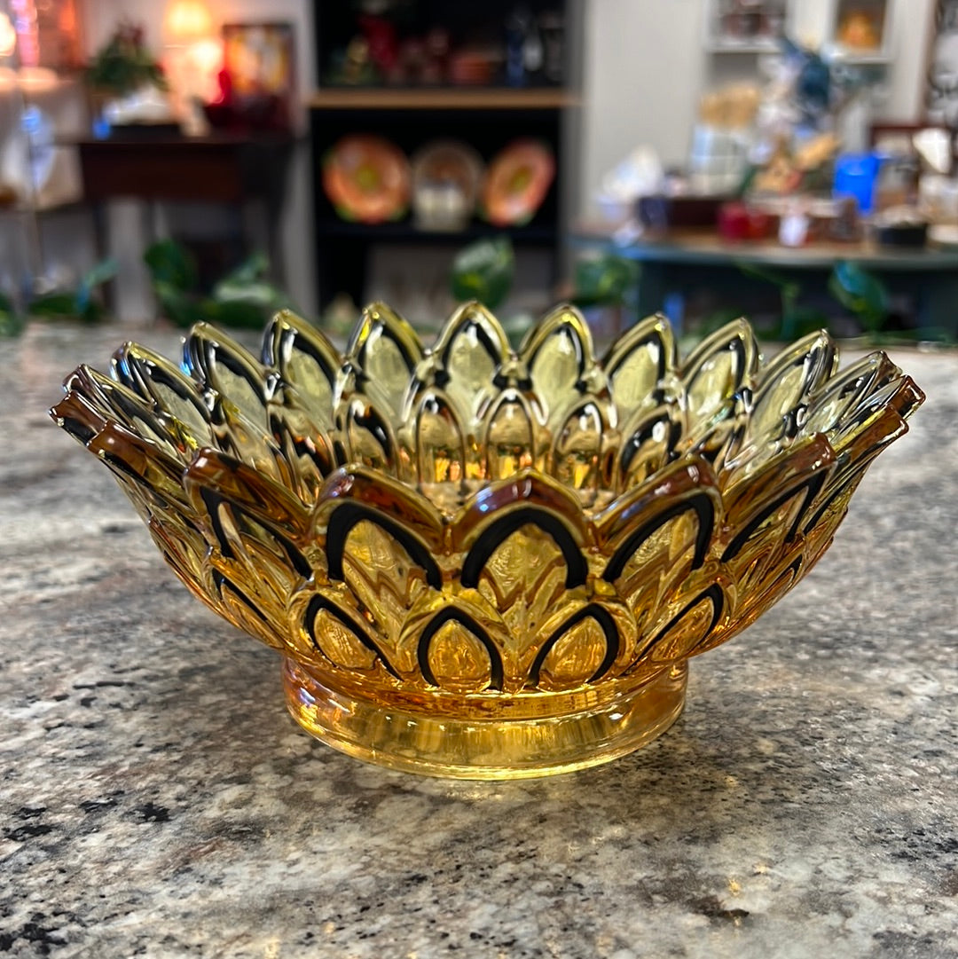 Vintage Amber Bowl