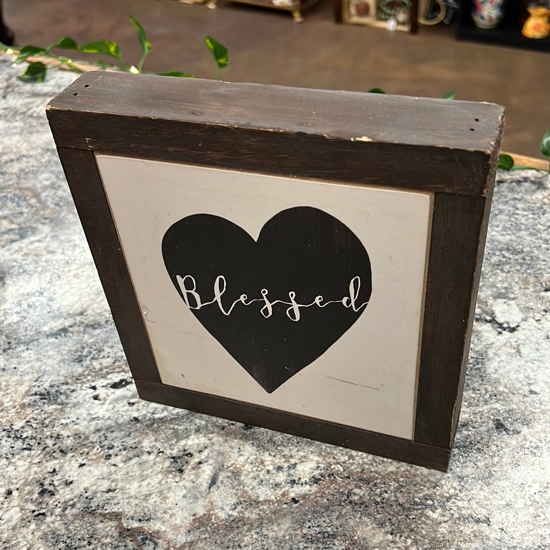 Blessed Wood Sign