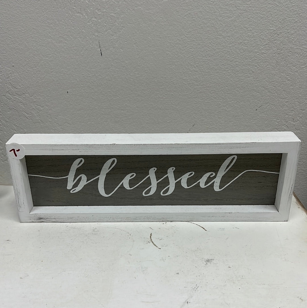 Blessed Wood Sign