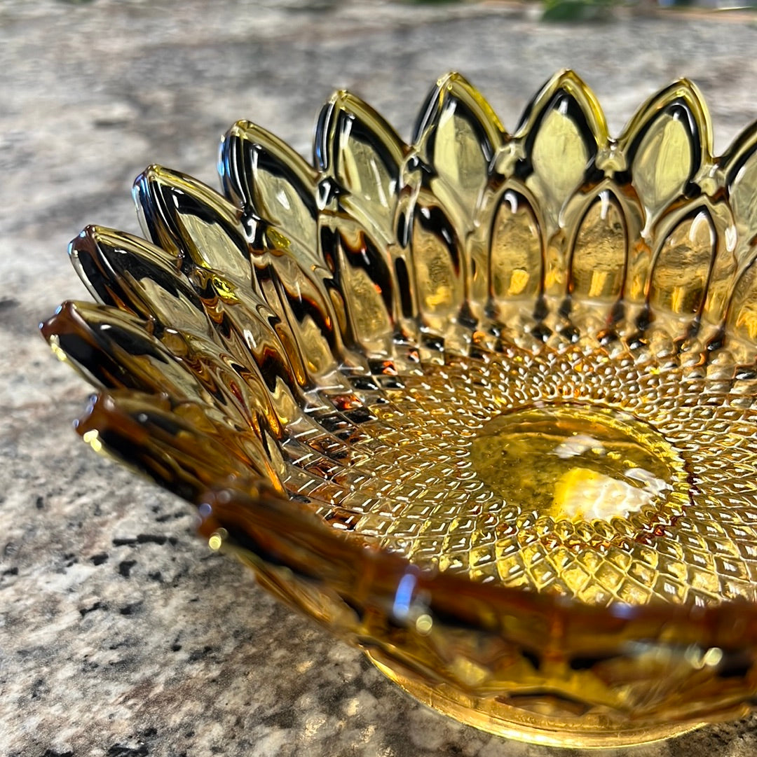 Vintage Amber Bowl