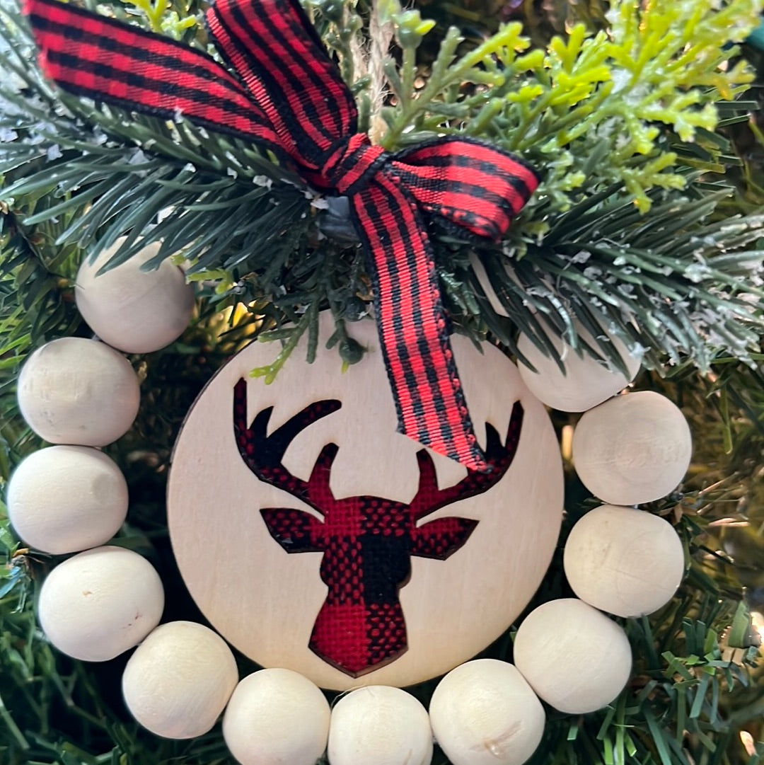 Beaded Deer Ornament