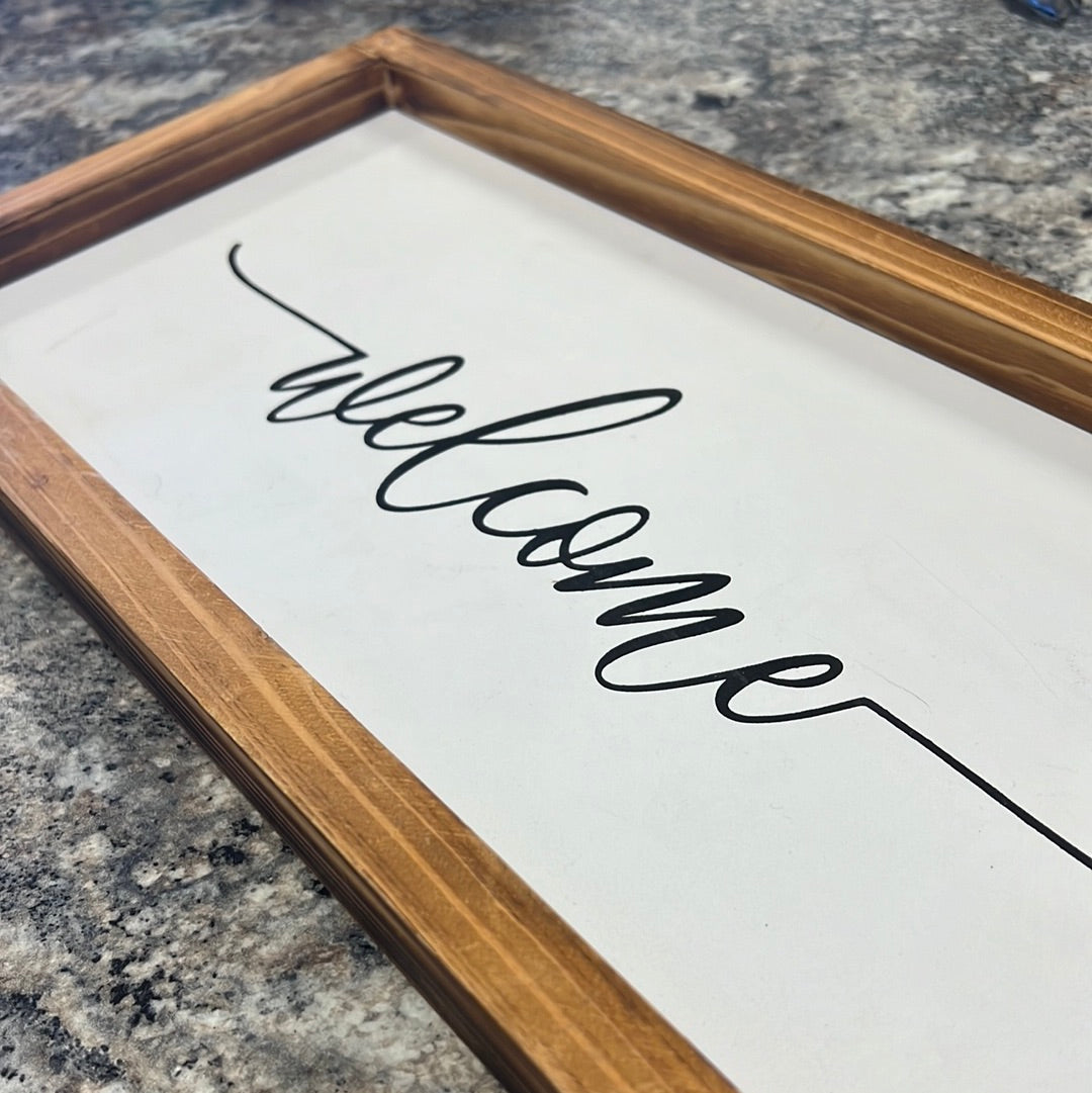 Wood Welcome Sign