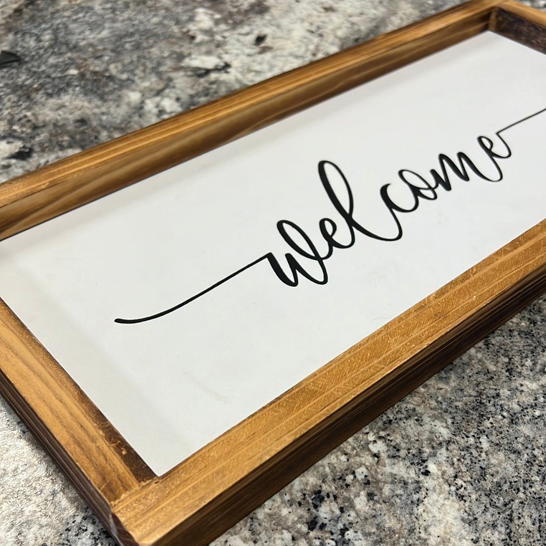 Wood Welcome Sign