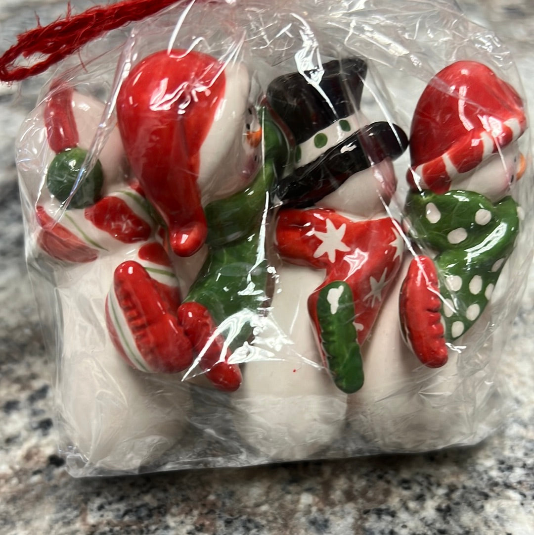 Vintage Snowman Napkin Rings