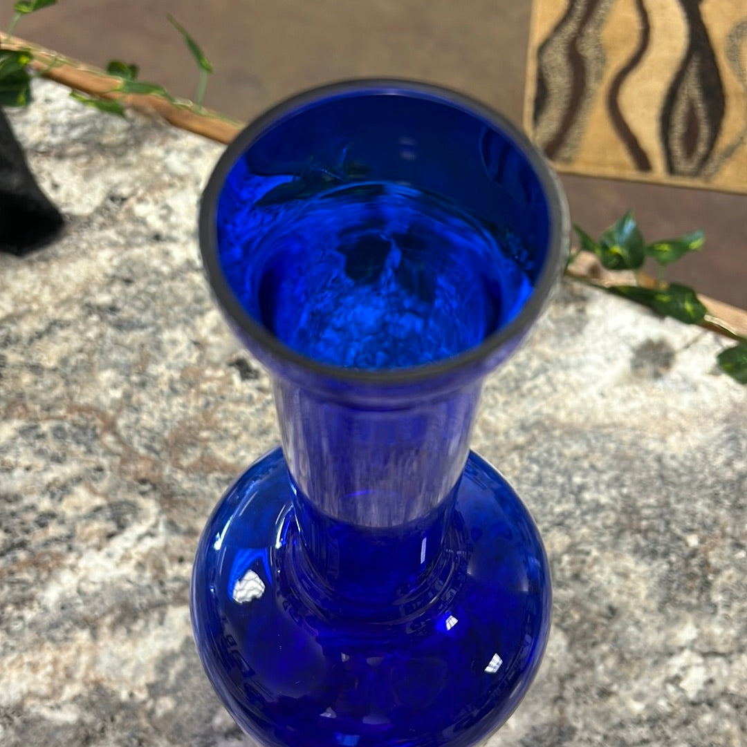 Long Neck Blue Vase