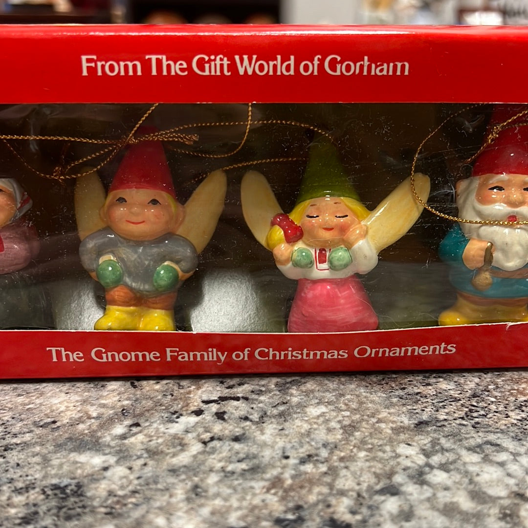Vintage Gnome Ornament Set
