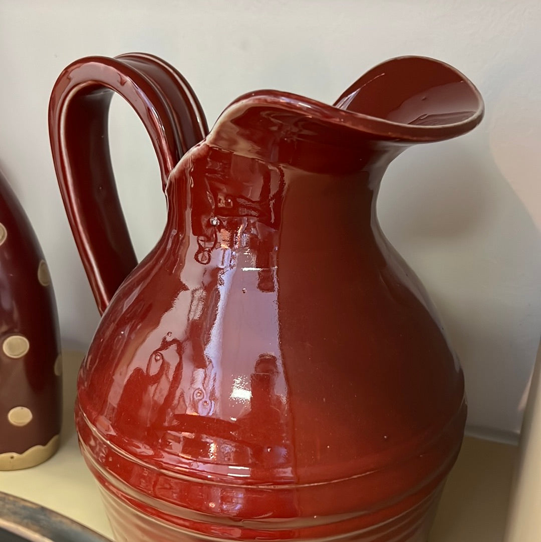 Large Red Pitcher