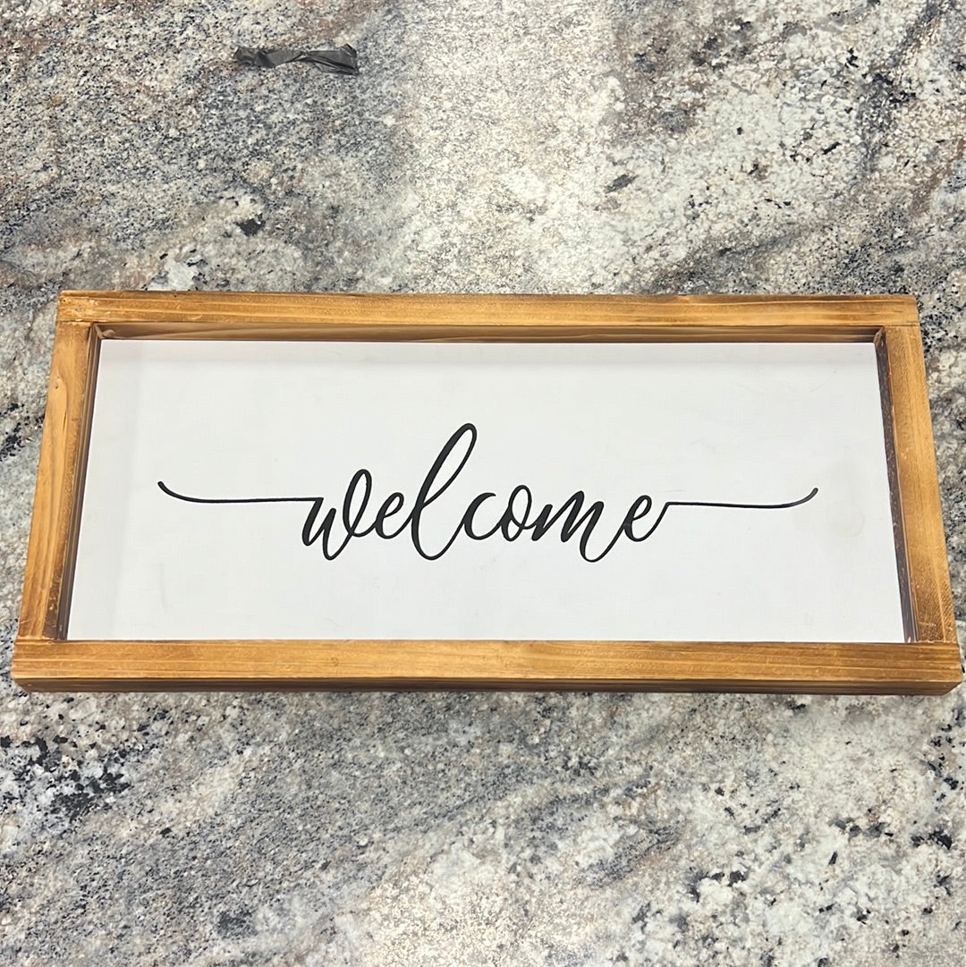 Wood Welcome Sign