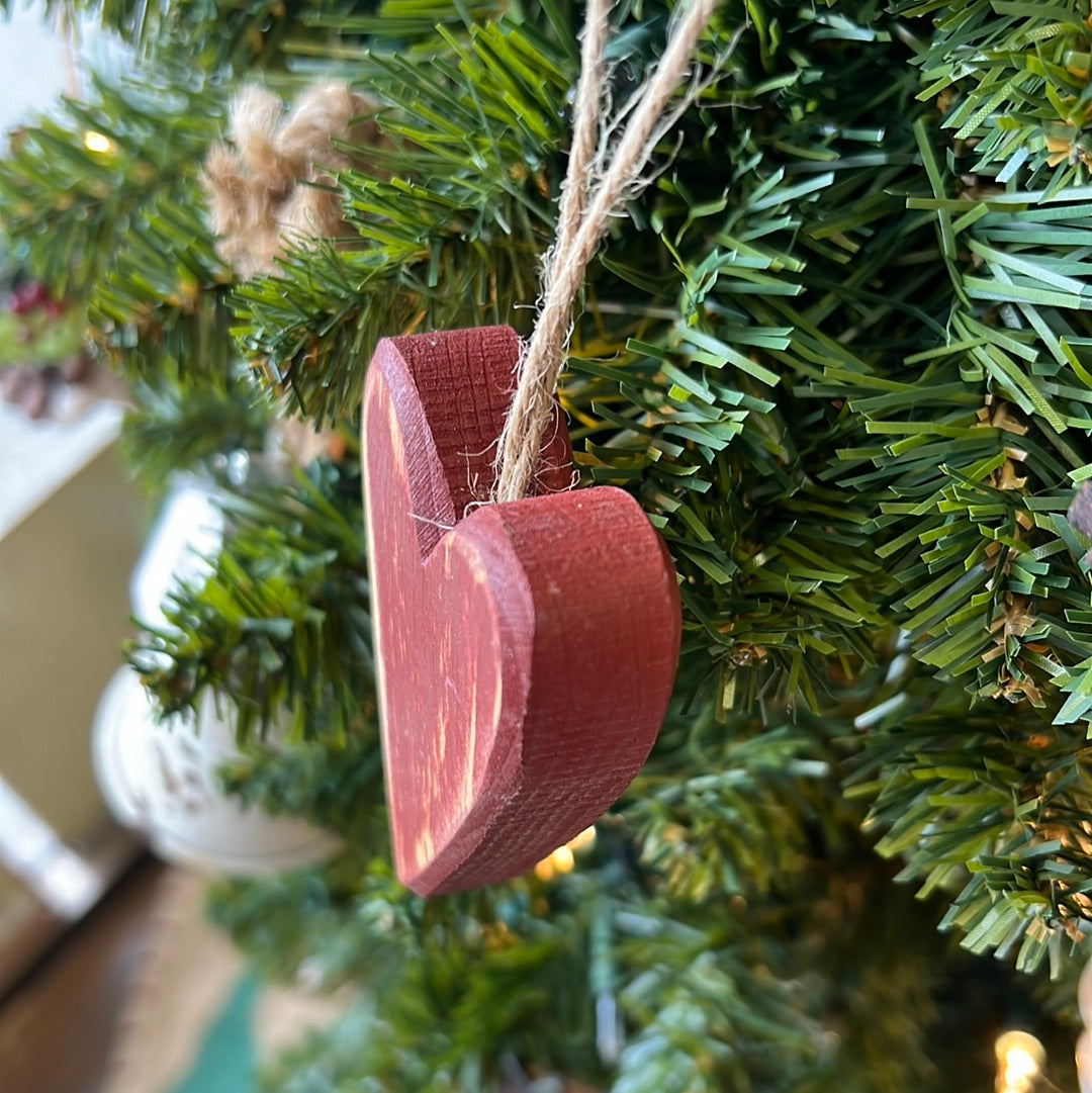 Wood Heart Ornaments