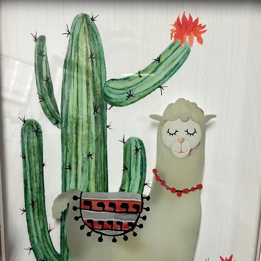 Framed Llama Picture