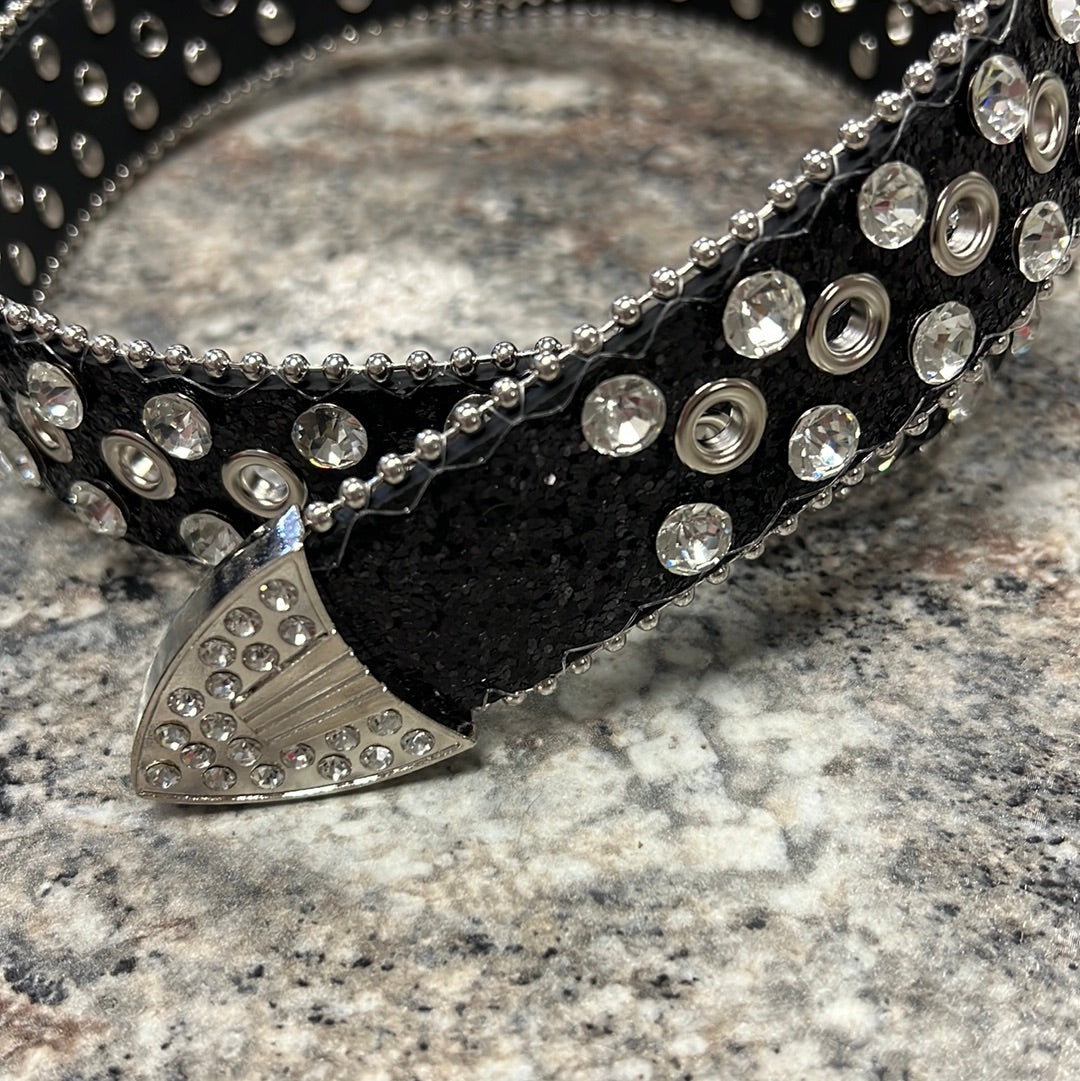 Black Bling Belt M