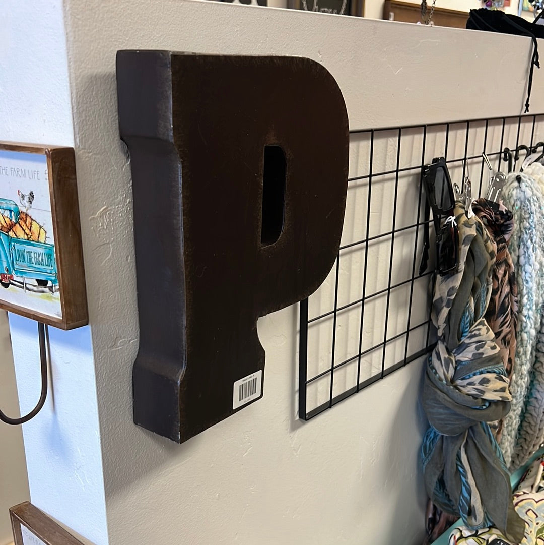 Metal Letter P