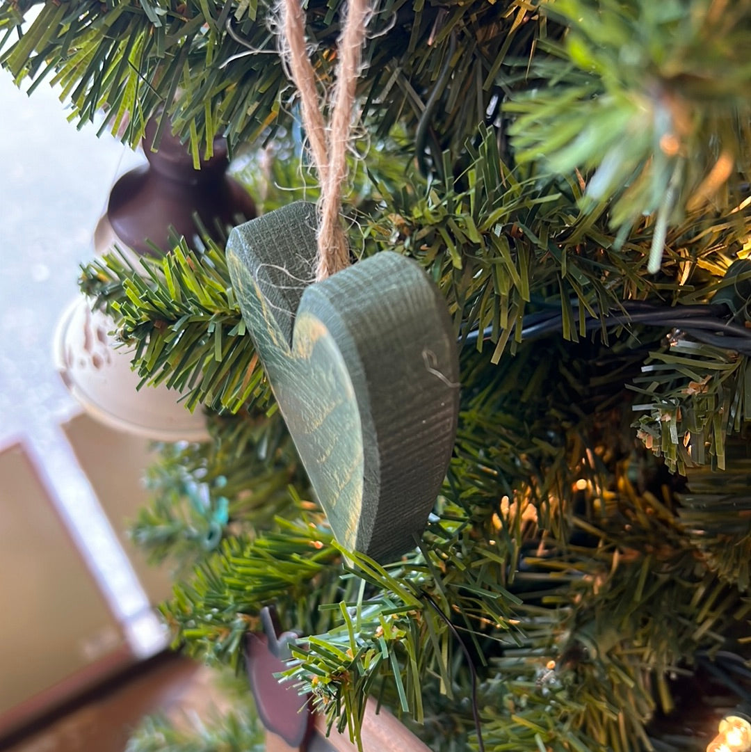 Wood Heart Ornaments