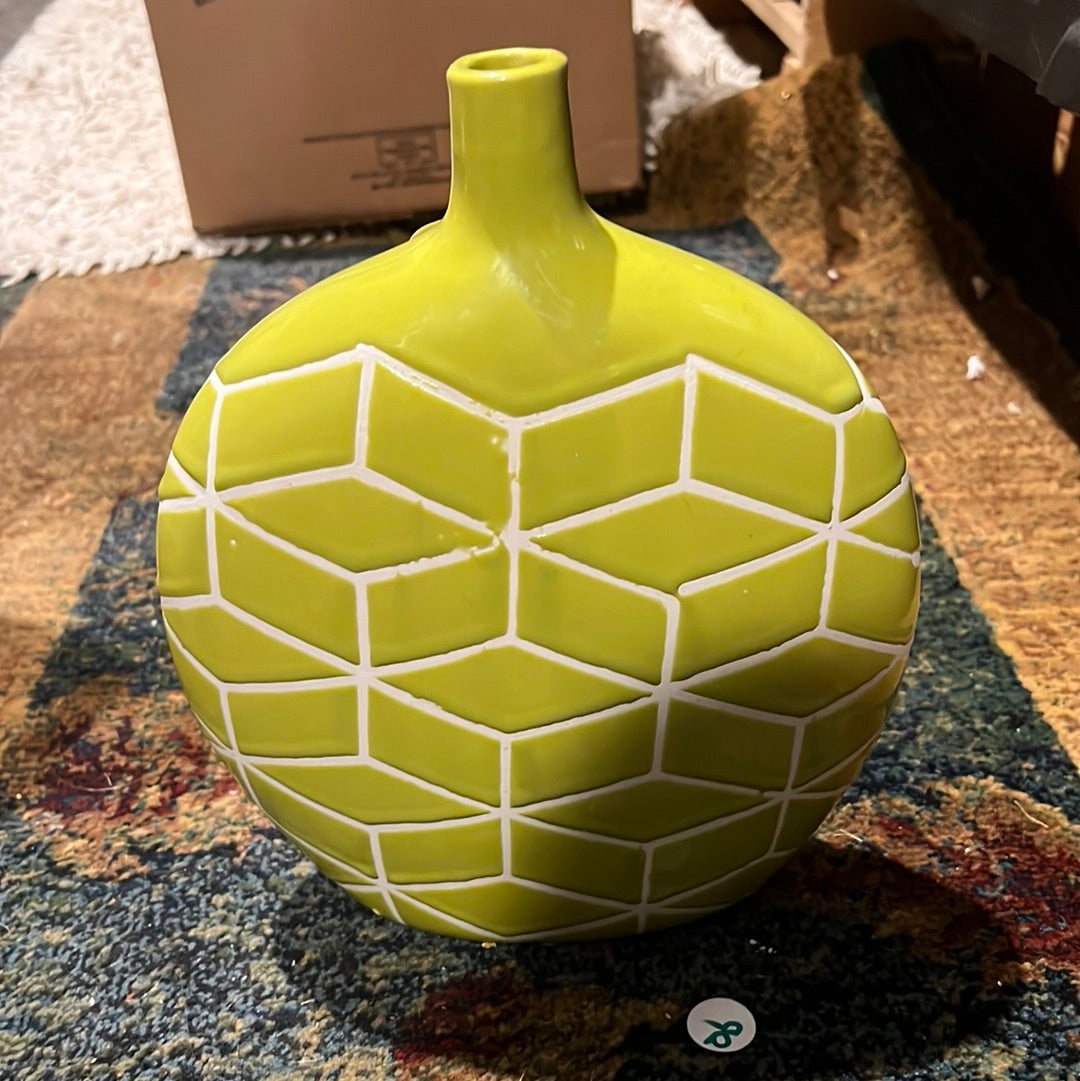 Round Green Vase