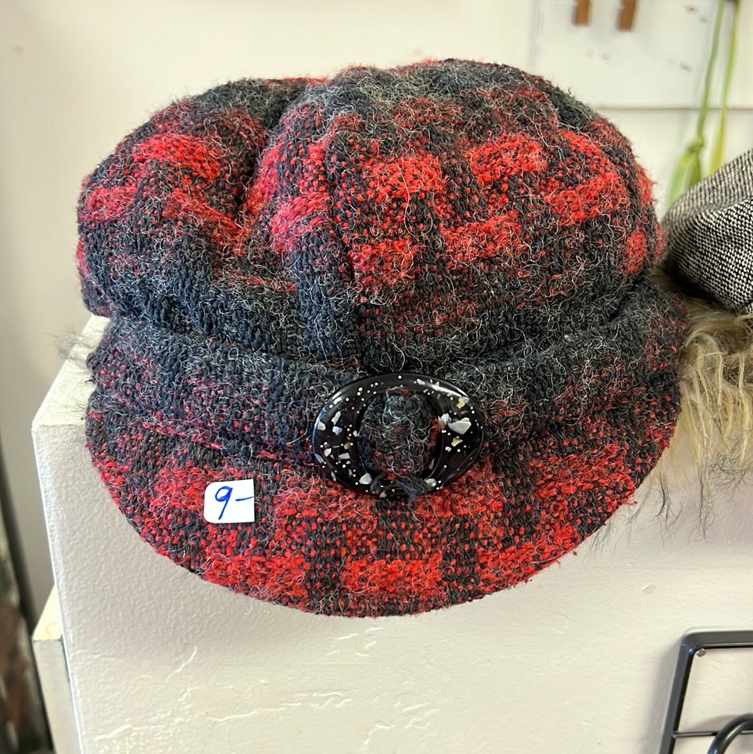 Red Checkered Hat