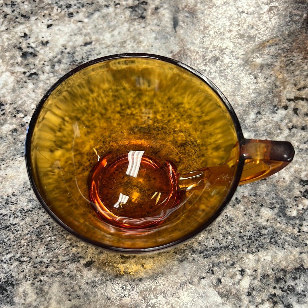 Vintage Amber Tea Cups