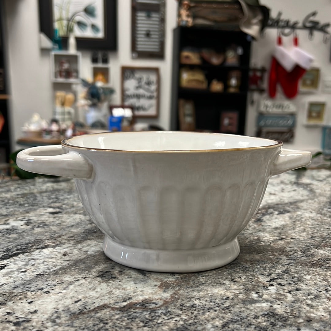 White Soup Bowl