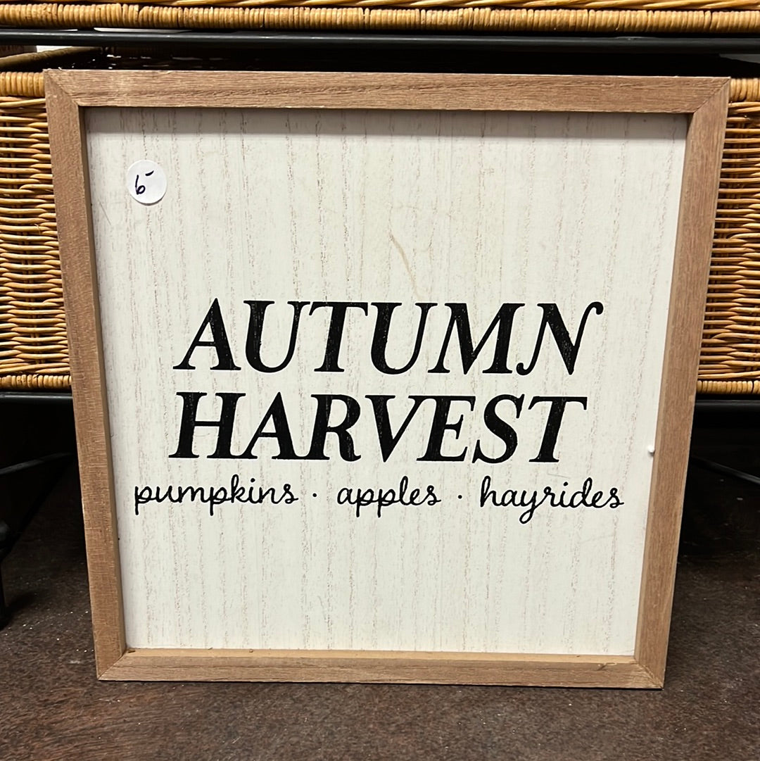 Autumn Harvest Sign