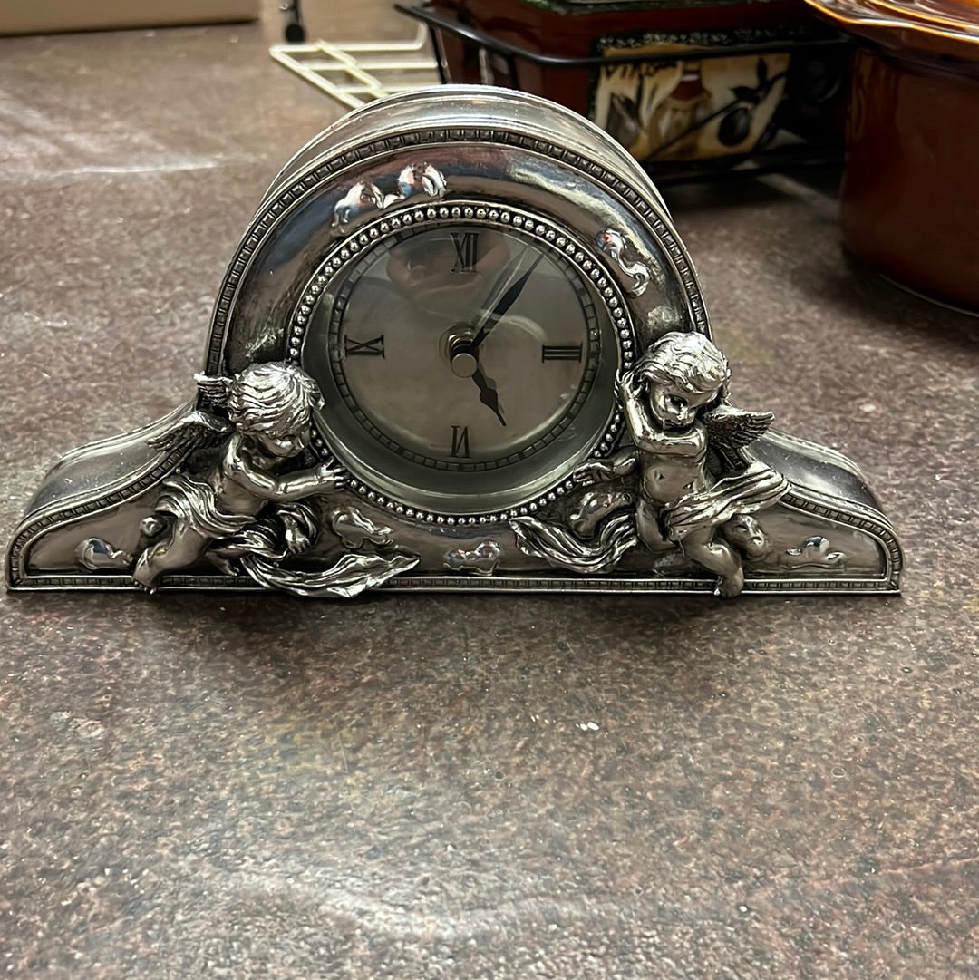 Silver Table Clock