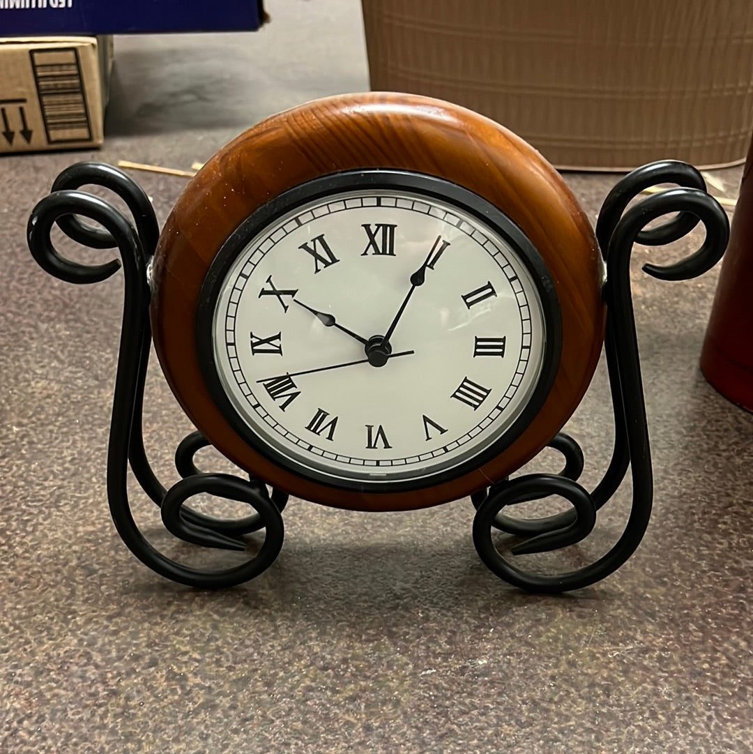 Wood Metal Clock
