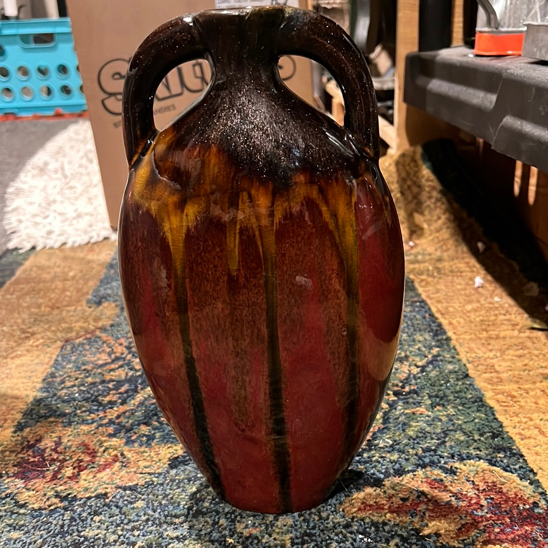 Tall Oval Glittery Vase