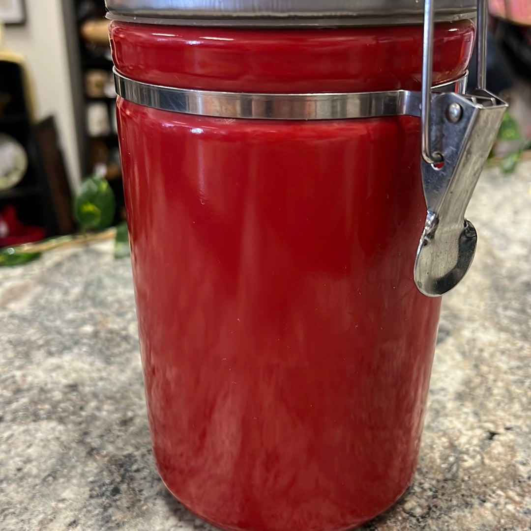 Large Red Canister