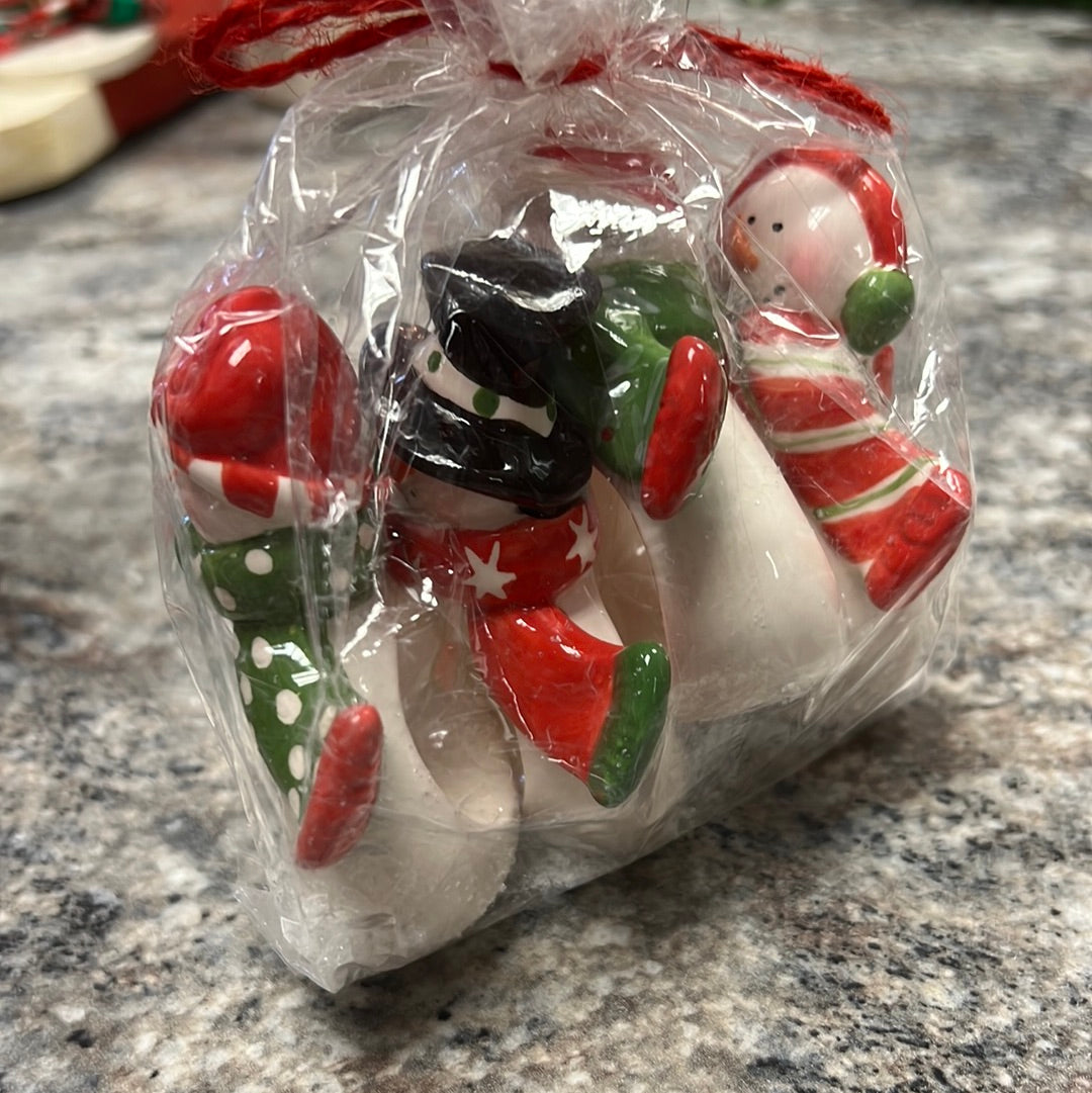 Vintage Snowman Napkin Rings