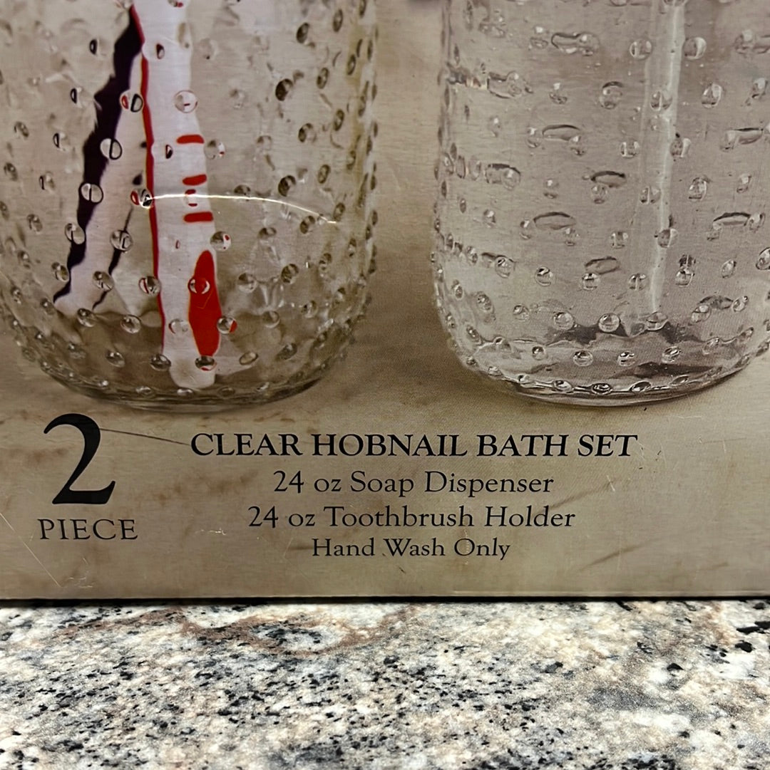 Hobnail Bath Set