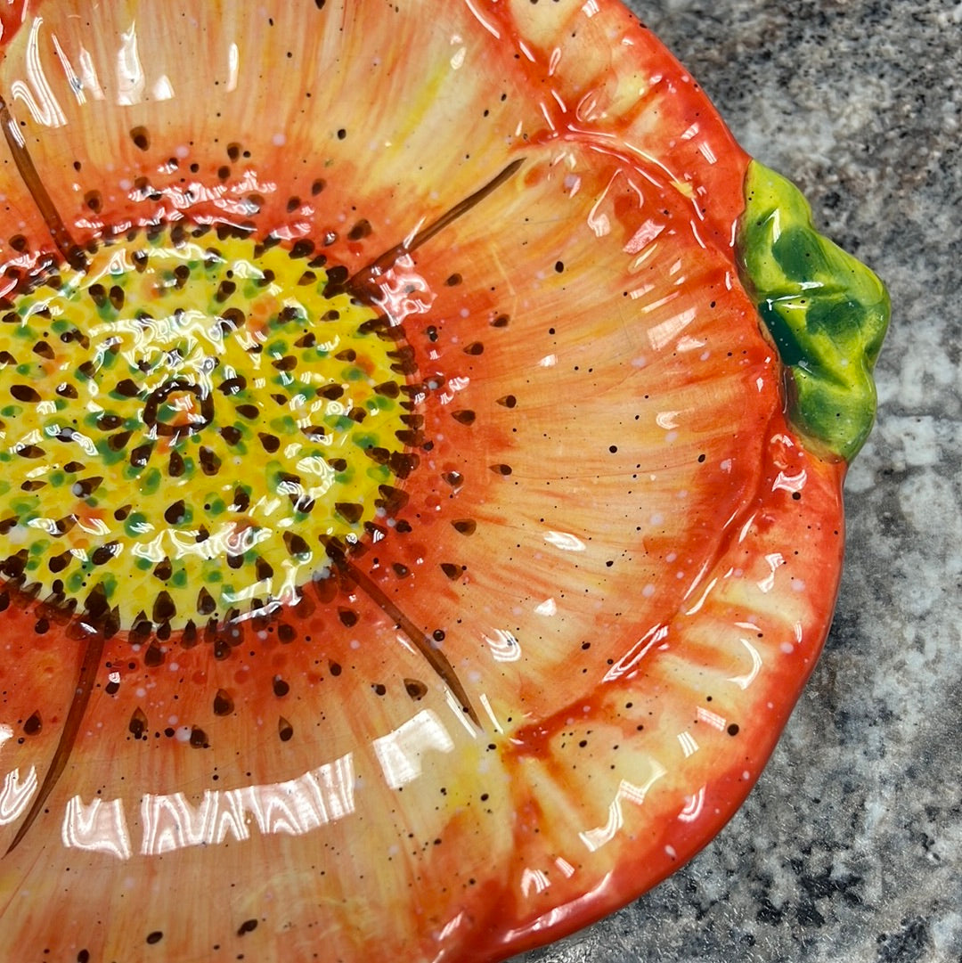 Orange Flower Dish