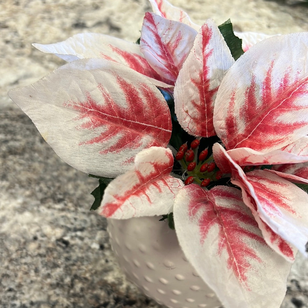 White Vase w/Flowers