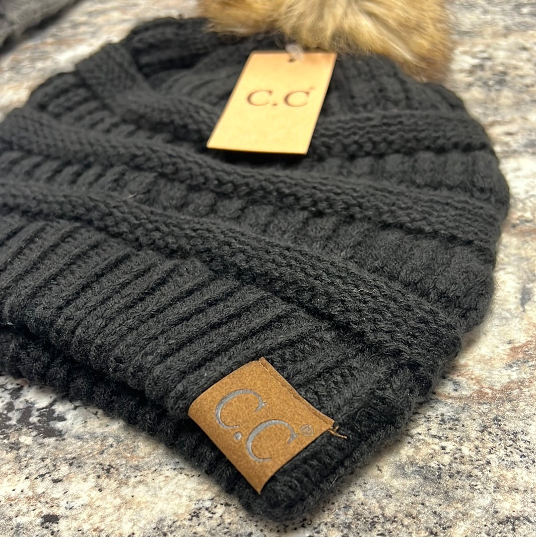 Black CC Beanie NEW