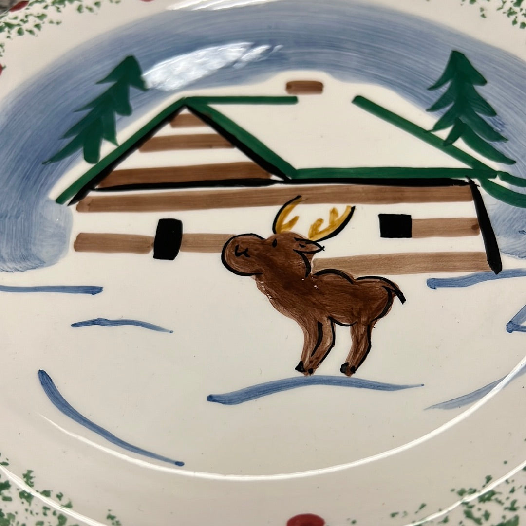 Holiday Moose Plate