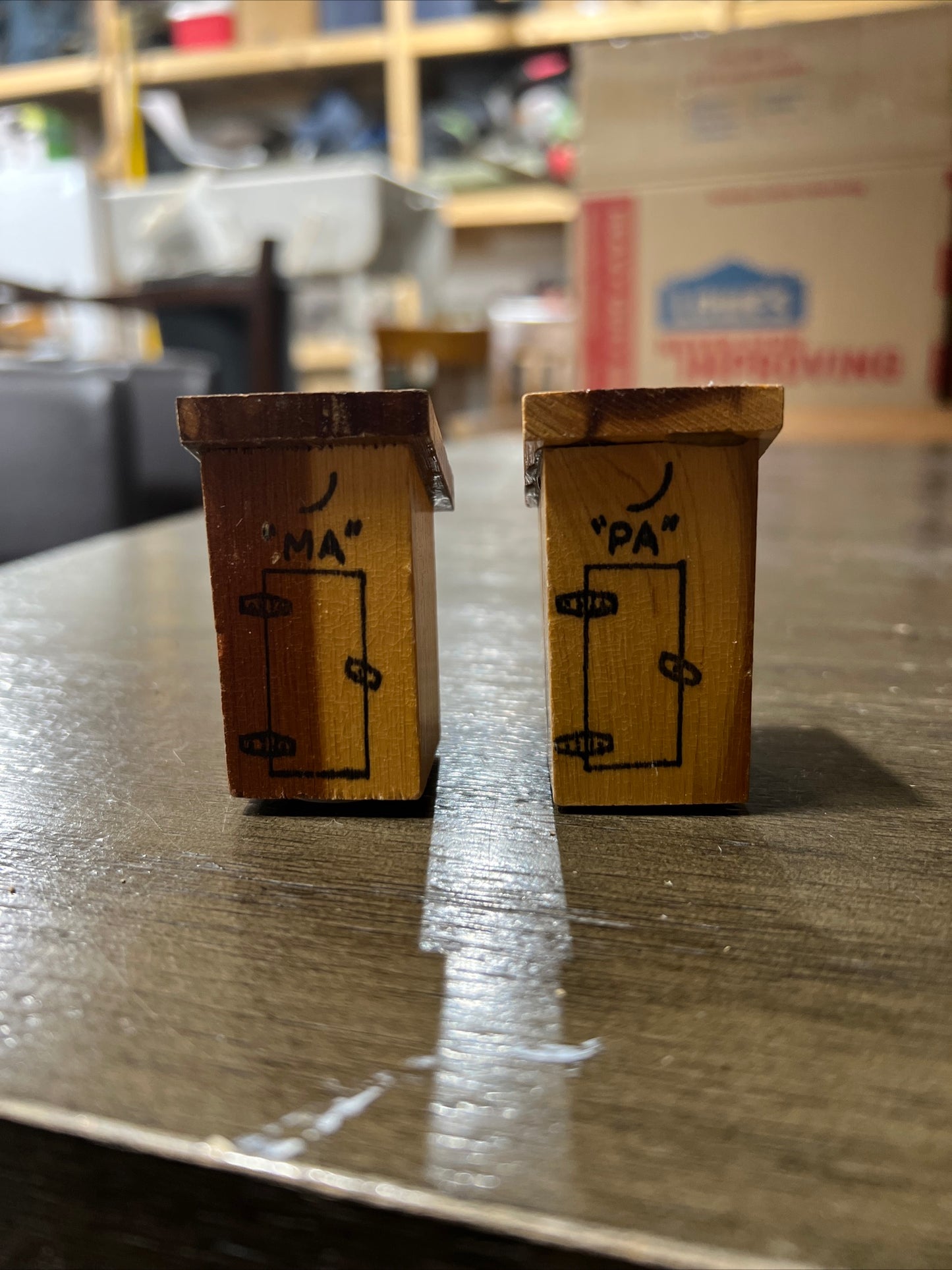 VTG Wood Salt Pepper Shaker