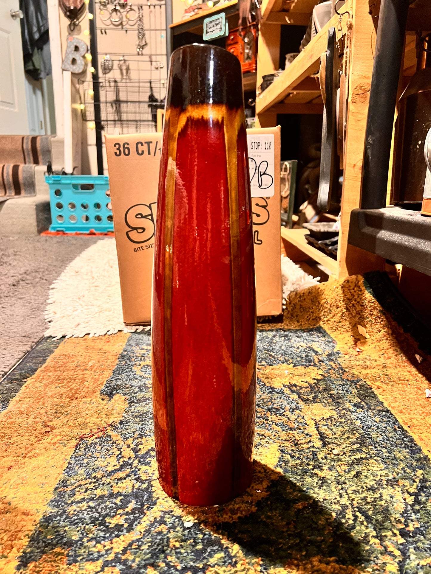 Tall Red Vase