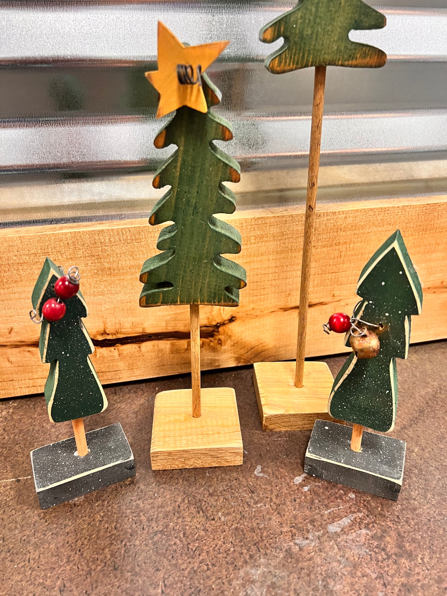 Vintage Wood Tree Set