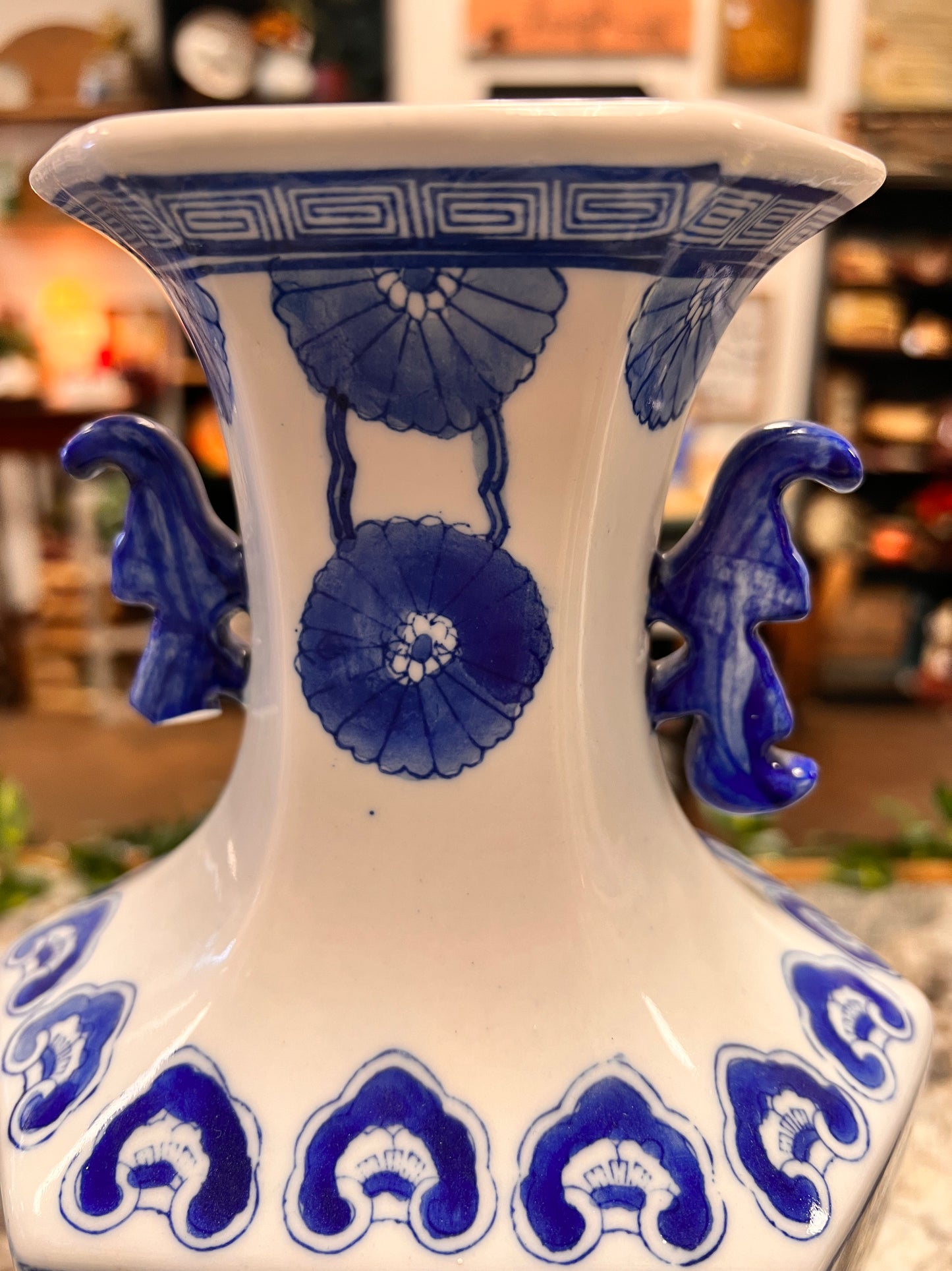 Asian Blue+White Vase