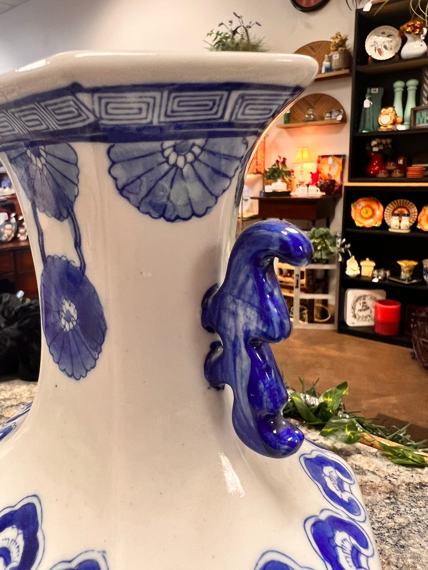 Asian Blue+White Vase