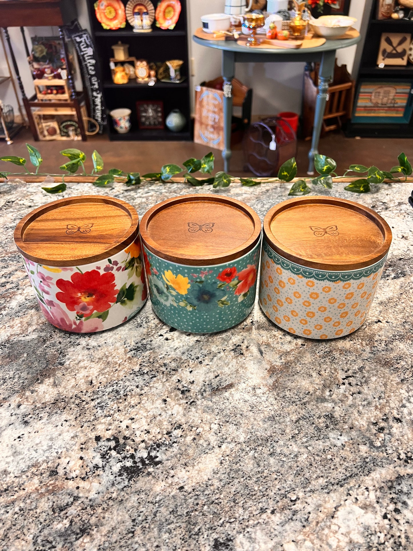 Stoneware Canister Set NEW