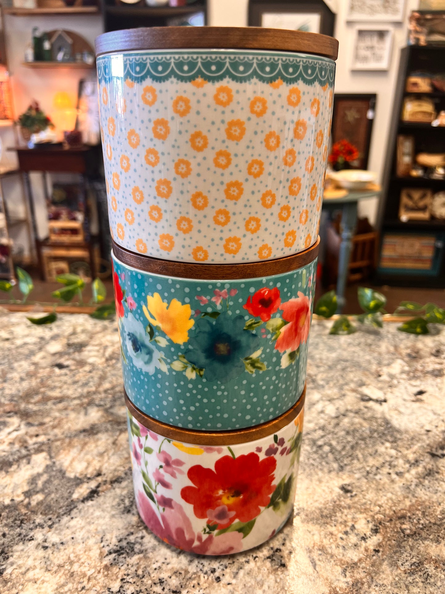 Stoneware Canister Set NEW
