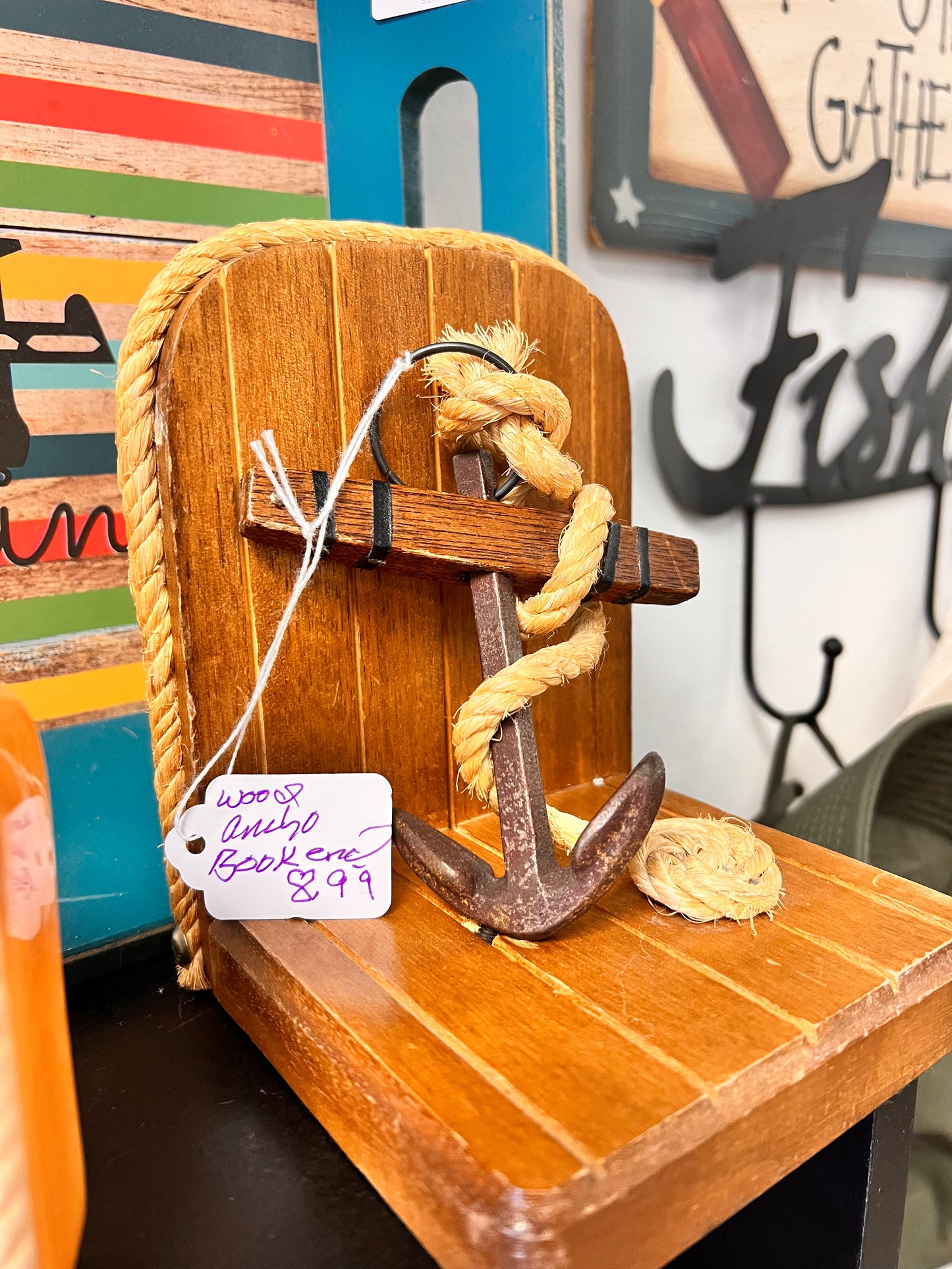 Wood Anchor Bookend